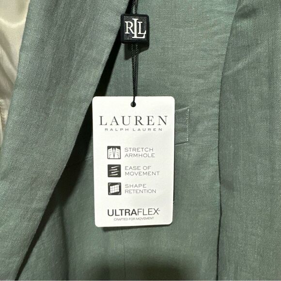 Revolve Ralph Lauren UltraFlex Classic-Fit Sage Linen Sport Coat - Picture 7 of 9